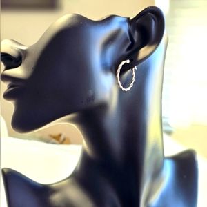 Sterling silver hoop earrings